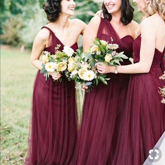 Jenny Yoo Annabelle Gown in Black Cherry - Picture 4 of 8